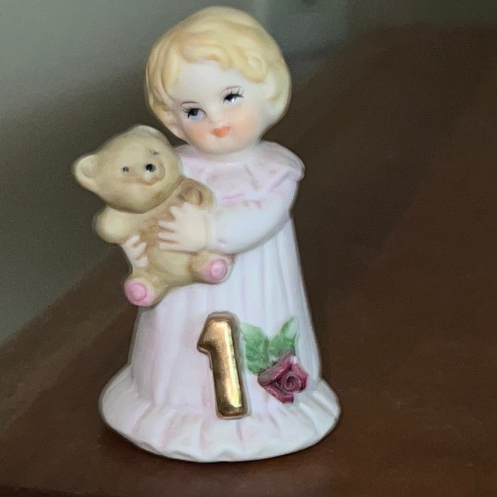 Vintage Enesco Growing Up Birthday Girls #1 *no box*